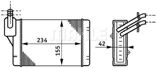 Heater core brazed cooling - heater,