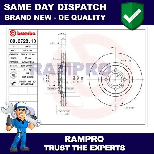 Rampro front brake - rampro, fits