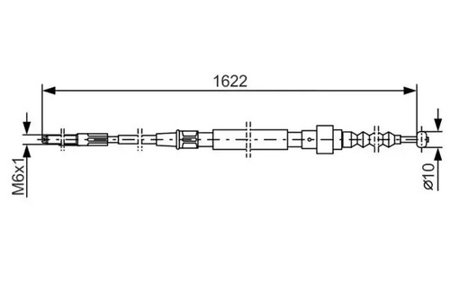 Handbrake cable 987 477 - handbrake,