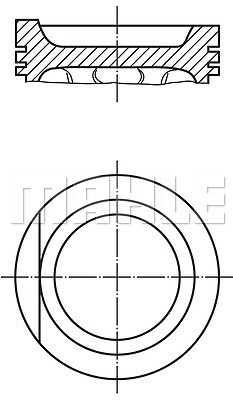 Piston mahle 034 - piston, 75
