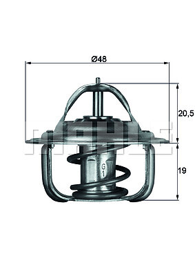 Thermostat coolant mahle - thermostat,, 1