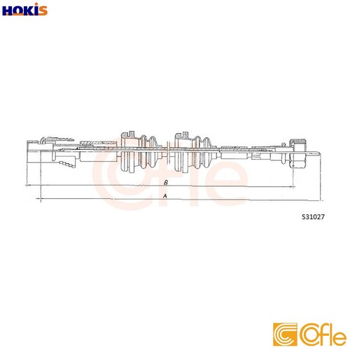 Speedometer cable s31027 - cable, for