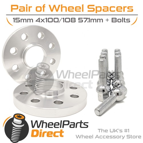 Wheel spacers bolts 15mm - wheel, (2)
