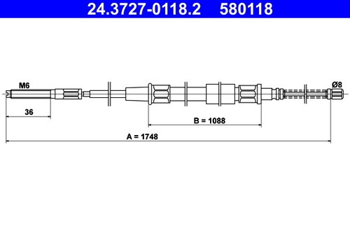 Cable parking brake ate - cable,,