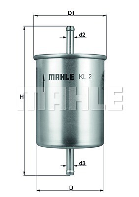 Fuel filter mahle - 2, for