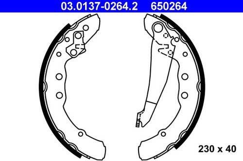 Brake shoe set - brake, ate